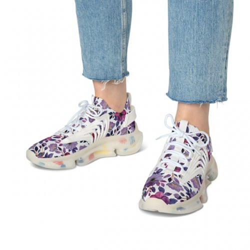 Mama sneakers flowers purple 